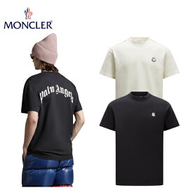 【2colors】MONCLER Moncler Genius 8 Moncler Palm Angels Logo T-shirt Black,Natural 2023SS パーム エンジェルス ロゴ T シャツ 2023年春夏