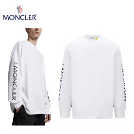 MONCLER 4 Moncler x HYKE Logo-Print Cotton-Jersey T-Shirt White 2023SS ロゴ プリント ロング スリーブ T シャツ ホワイト2023年春夏