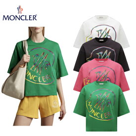 【4colors】MONCLER Oversized Logo t-shirt Egg Shell,Black,Fuchsia,Green 2023SS オーバーサイズ Tシャツ エッグシェル,ブラック,フクシア,グリーン 2023年春夏