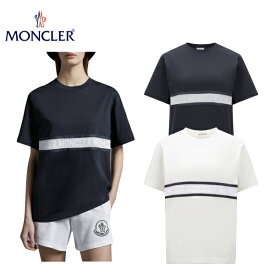 【2colors】MONCLER Oversized round neck jacquard logo t-shirt Navy Blue,Egg Shell 2023SS ジャカード ロゴ Tシャツ ネイビーブルー,エッグシェル 2023年春夏