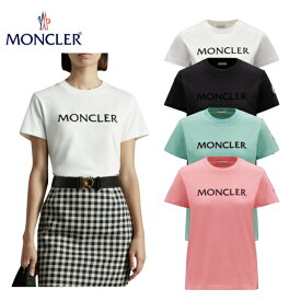 【4colors】MONCLER Flocked logo print t-shirt Egg Shell, Black,Light Green,Pink Coral 2023SS ジャカード ロゴ Tシャツ ,エッグシェル 2023年春夏