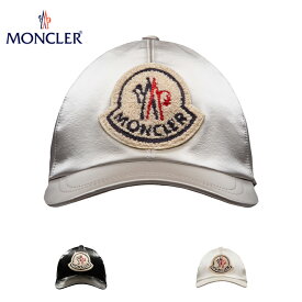 【3colors】MONCLER Sponge Logo cap Silvery,Black,Off-white 2023AW スポンジ ロゴキャップ シルバリー ブラック オフホワイト 2023年秋冬