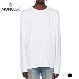 【2colors】MONCLER Patch Long Sleeve T-Shirt Black,White 2023AW ロゴパッチ 長袖Tシャツ ブラック ホワイト2023年秋冬