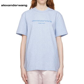 ALEXANDER WANG Glittered T-shirt Blue 2023AW グリッター ロゴプリント Tシャツ ブルー 2023年秋冬