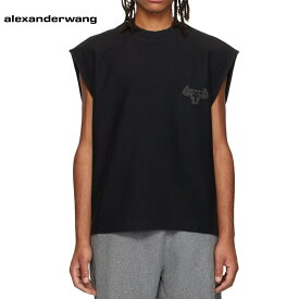 ALEXANDER WANG Bonded Graphic 'Beefy' T-shirt Black 2023AWボンディング加工ロゴ グラフィック Tシャツ ブラック 2023年秋冬