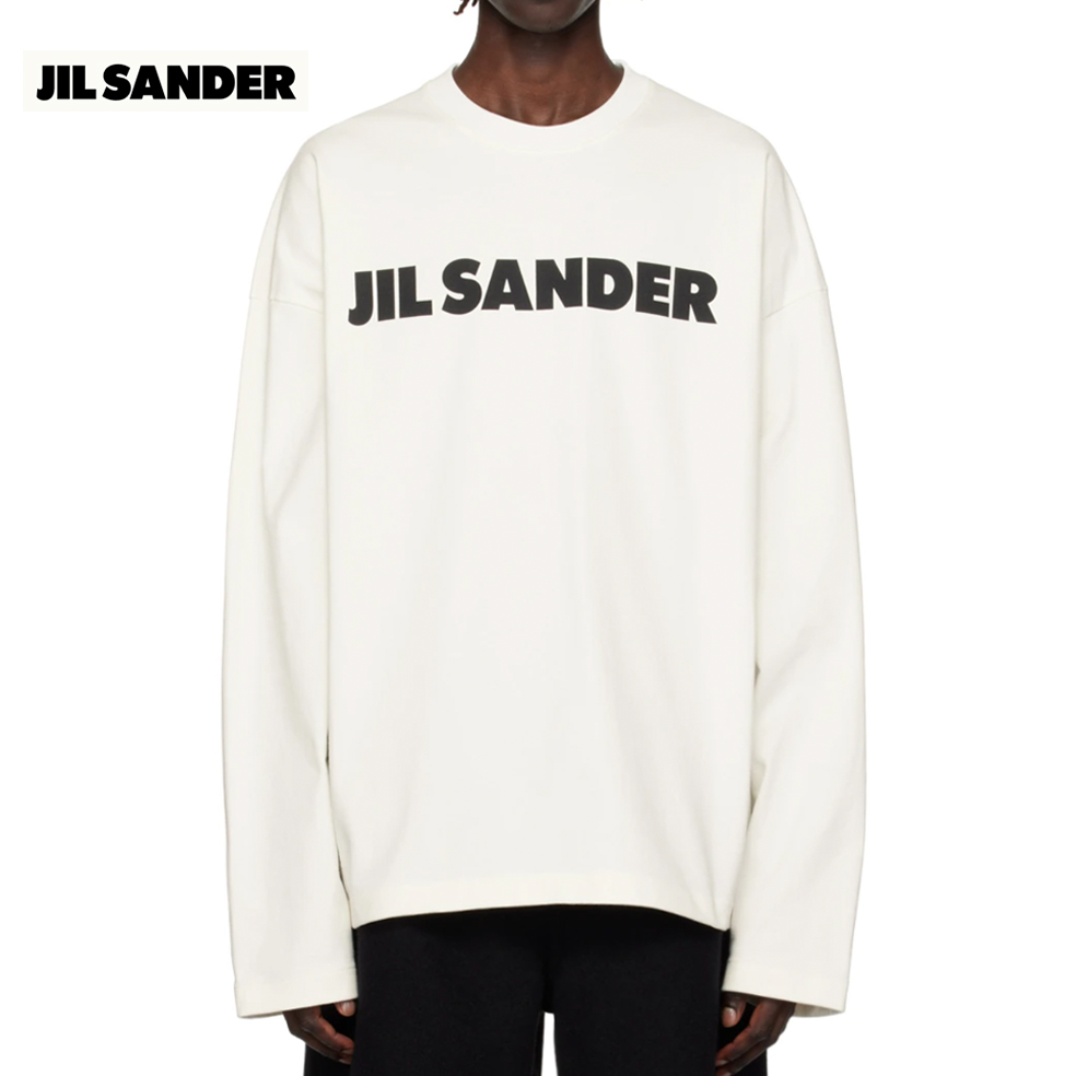 楽天市場】JIL SANDER Off-White Printed Long Sleeve T-Shirt