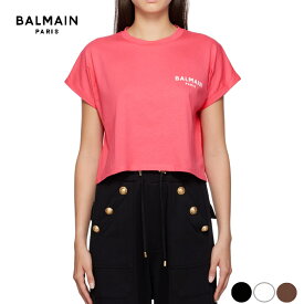 【4 colors】BALMAIN Cropped T-Shirt Black,White,Pink,Marron 2023AW クロップド Tシャツ ブラック ホワイト ピンク マロン2023年秋冬
