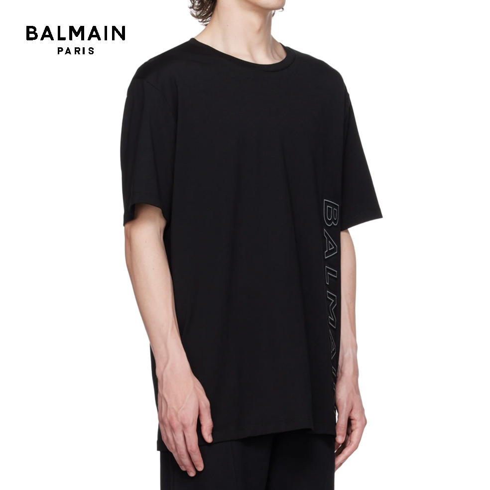 BALMAIN Reflective embossed logo T-Shirt Black 2023AW リフレクティブ エンボスロゴ Tシャツ ブラック 2023年秋冬