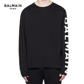 BALMAIN Logo Printed Long Sleeve T-Shirt Black 2023AW 袖プリント 長袖Tシャツ ブラック 2023年秋冬