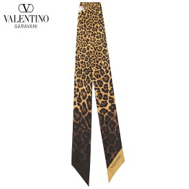 VALENTINO Leopard-print print silk scarf ヴァレンティノ ヒョウ柄プリント シルクスカーフ