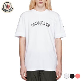 【3colors】MONCLER Printed T-Shirt White,Black,Pink 2024SS モンクレール プリント 半袖Tシャツ ホワイト、ブラック、ピンク 2024年春夏