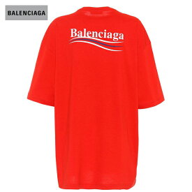 BALENCIAGA バレンシアガ 2018年春夏 Oversized cotton political campaigns T-shirt Red