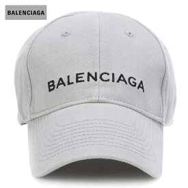 BALENCIAGA バレンシアガ Embroidered cotton baseball cap Zinc/Black