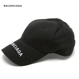 BALENCIAGA バレンシアガ Logo-embroidered cotton cap ブラック