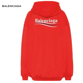 BALENCIAGA バレンシアガ Logo cotton hoodie パーカー レッド トップス 2018-2019年秋冬