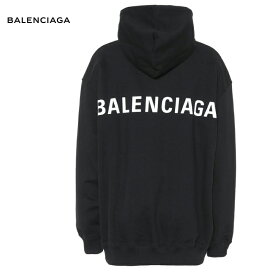 BALENCIAGA バレンシアガ Printed cotton hoodie パーカー ブラック トップス