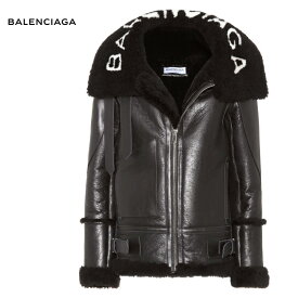 BALENCIAGA バレンシアガ shearling-lined leather jacket ブラック ジャケット アウター 2018-2019年秋冬