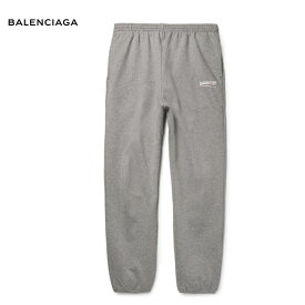 BALENCIAGA バレンシアガ Tapered Logo-Print Loopback Cotton-Jersey Sweatpants パンツ ボトムス グレー 2018-2019年秋冬
