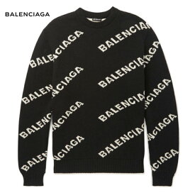 BALENCIAGA バレンシアガ Logo-Intarsia Knitted Sweater ニット セーター トップス