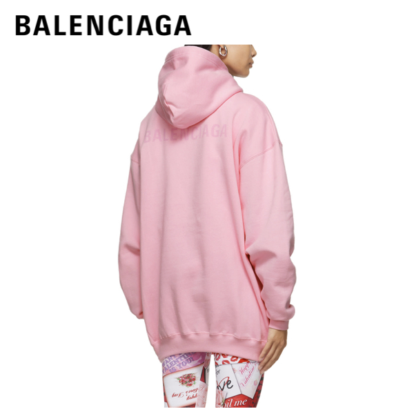 BALENCIAGA Medium fit vintage logo hoodie Pink 2021SS バレンシアガ ミディアムフィット  ビンテージロゴ フーディー パーカー ピンク 2021年春夏 | fashionplate