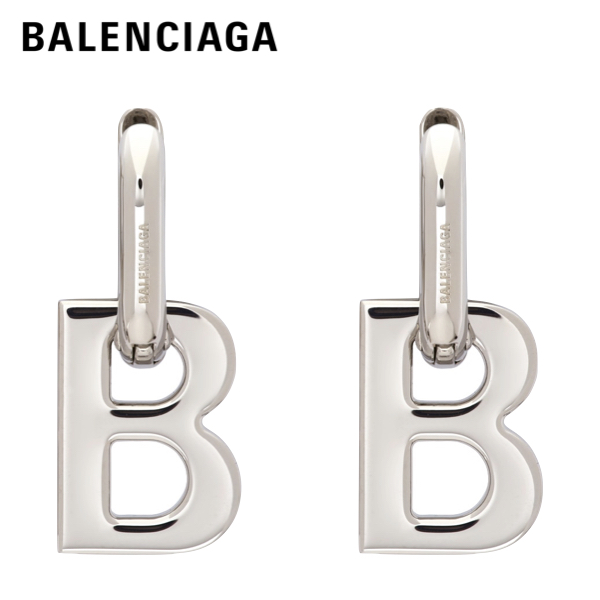 楽天市場】BALENCIAGA Silver XL B Chain Earrings 2021SS