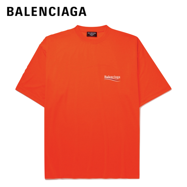 楽天市場】BALENCIAGA Oversized Logo-Print Jersey T-Shirt Orange