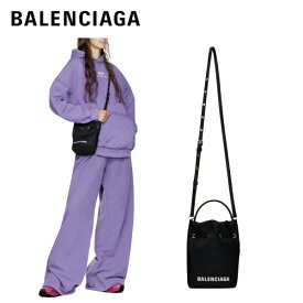 BALENCIAGA XS Wheel drawstring bucket bag Black 2023SS バレンシアガ エックスエス ウィール ドローストリング バケットバッグ ブラック 2023年春夏