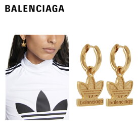BALENCIAGA × Adidas Trefoil earrings Gold Accessory 2023SS バレンシアガ × アディダス トレフォイル ピアス ゴールド アクセサリー 2023年春夏