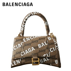 BALENCIAGA Hourglass Small printed coated-canvas crossbody bag Brown 2023SS アワーグラス スモール プリント クロスボディバッグ ブラウン 2023年春夏