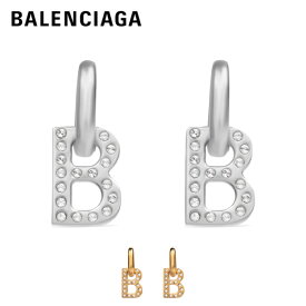 【2colors】BALENCIAGA B Chain XS Earrings in shiny silver brass and rhinestones,shiny gold brass and rhinestones 2023SS B チェーン XS ピアス シャイニー・S・ブラス&ラインストーン,シャイニー・G・ブラス&ラインストーン 2023年春夏