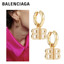 BALENCIAGA BB 2.0 crystal drop earrings 2023SS BB 2.0 クリスタル ドロップ ピアス ゴールド 2023年春夏