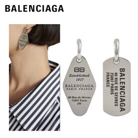 BALENCIAGA Logo hoop sterling silver earrings 2023SS ロゴフープ スターリングシルバー ピアス 2023年春夏