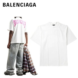 BALENCIAGA Logo-Print Cotton-Jersey Mock-Neck T-Shirt White 2023AW バレンシアガ ロゴプリント コットンジャージー モックネック T シャツ ホワイト 2023年秋冬