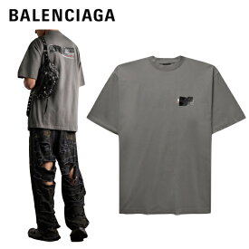 BALENCIAGA Cotton jersey t-shirt Mens Gray Top 2023AW バレンシアガ コットンジャージ Tシャツ メンズ グレー トップス 2023年秋冬
