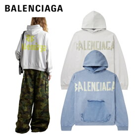 【2 colors】BALENCIAGA Oversized cotton jersey Hoodie Top 2023AW バレンシアガ コットンジャージ フーディー 2カラー トップス 2023年秋冬