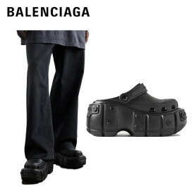 BALENCIAGA Rubber Platform Sandals Black 2023AW バレンシアガ コットンジャージ ラバー プラットフォーム サンダル 2023年秋冬
