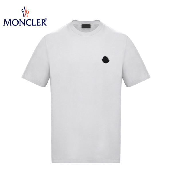 MONCLER T-SHIRT White Black Mens 2021SS モンクレール Tシャツ ホワイト ブラック ロゴ トップス メンズ  2021年春夏 | fashionplate