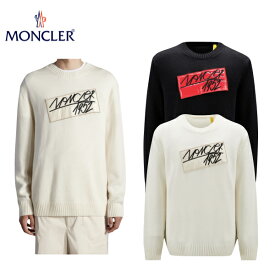 【2colors】MONCLER Logo Wool Pullover Sweater Mens 2022-23AW モンクレール ウール セーターメンズ 2022-23年秋冬