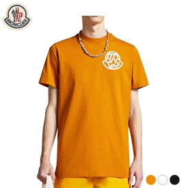 【3colors】MONCLER LOGO T-SHIRT Orange, White,Black 2024SS モンクレール ロゴ T シャツ オレンジ、ホワイト、ブラック 2024年春夏