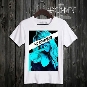 NO COMMENT PARIS Blue vision T-shirt NCP70 White m[Rg p TVc zCg