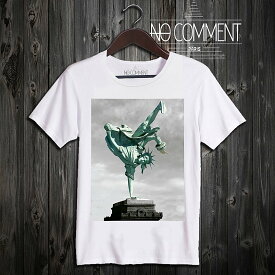 NO COMMENT PARIS Liberty statue break T-shirt NEW58 White ノーコメント パリ Tシャツ ホワイト