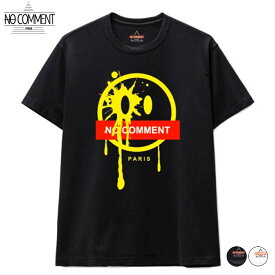 【2colors】NO COMMENT PARIS NO SMILE T-SHIRT NC-T0007 Black,White 2023AW ノーコメント パリ ノースマイル Tシャツ ブラック、ホワイト 2023年秋冬