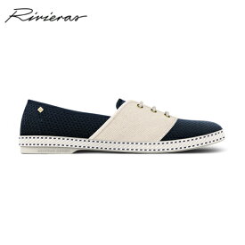 Rivieras RAFFIA SLIP ON Cotton canvas & mesh Lace Match Navy 2023SS コットンキャンバス＆メッシュ レースマッチネイビー 2023年春夏