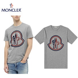 海外限定・日本未入荷モデル MONCLER Large Outline Logo Tee Mens Grey 2020SS T-shirt モンクレール ラージ アウトライン ロゴ ティー グレー メンズ 2020年春夏