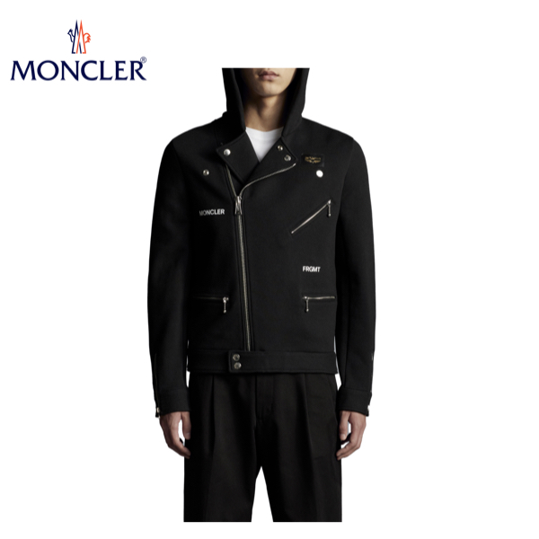 7 MONCLER Frgmt Motorcycle Sweatshirt Mens Black 2021AW モンクレール パーカー メンズ  ブラック 2021-2022年秋冬 | fashionplate