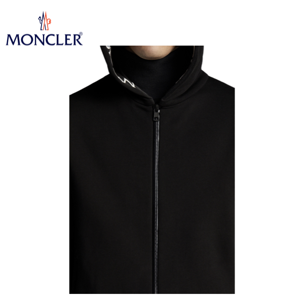 MONCLER Hooded Zipper Hoodie Black Mens 2021AW モンクレール スウェット フーディー ブラック メンズ 2021-2022年秋冬