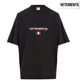 Vetements ヴェトモン 2018年春夏新作 OLogo-print oversized T-shirt T-Shirt Tシャツ 半袖 ブラック