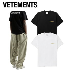 【2colors】VETEMENTS Oversized Logo-Print Cotton-Jersey T-Shirt Mens 2021SS ヴェトモン オーバー サイズ ロゴ プリント ジャージー Tシャツ メンズ 2021年春夏