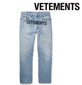 Vetements ヴェトモン 2017-2018年秋冬新作 Levi's Embroidered Distressed Denim Jeans ジーンズ デニム メンズ ボトムス