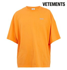 Vetements ヴェトモン 2017-2018年秋冬新作 Staff Printed Cotton-Jersey T-Shirt Orange メンズ Tシャツ 半袖 トップス